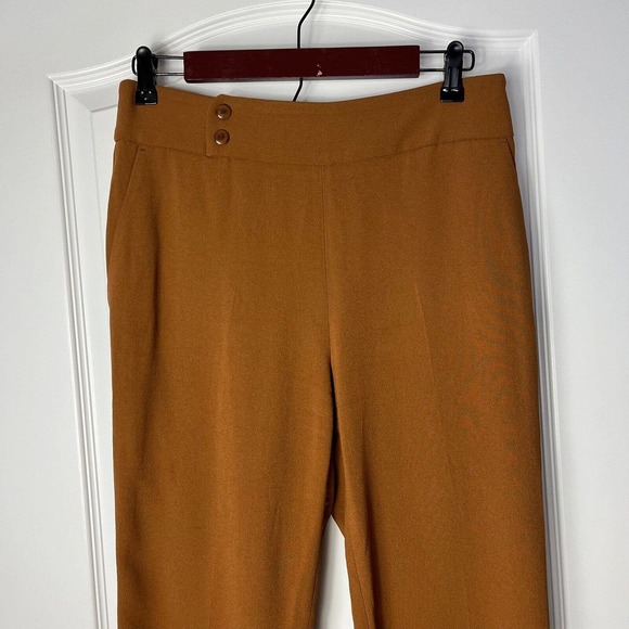 Sezane Georges Trousers Women's 38/6 Camel Ankle Italian Pockets High Rise - Picture 4 of 10